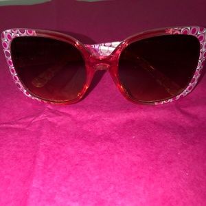 *** NEW *** Retro Circle Print Sunglasses- Pink